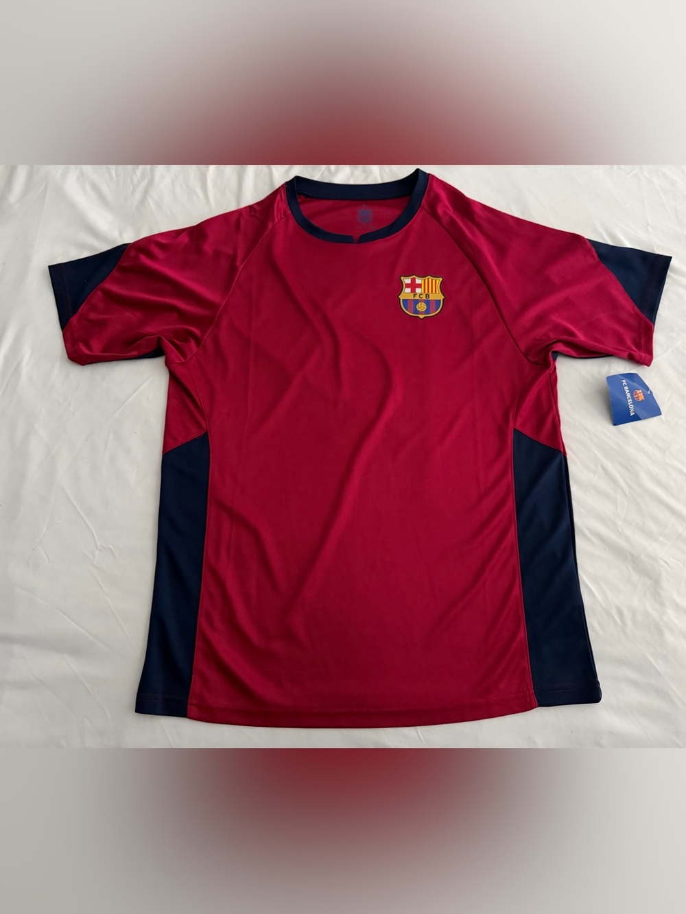 🆕 VINTAGE SOCCER JERSEY BARCELONA STYLE #FCB101PF-BG BURGUNDY SIZE LARGE NWT